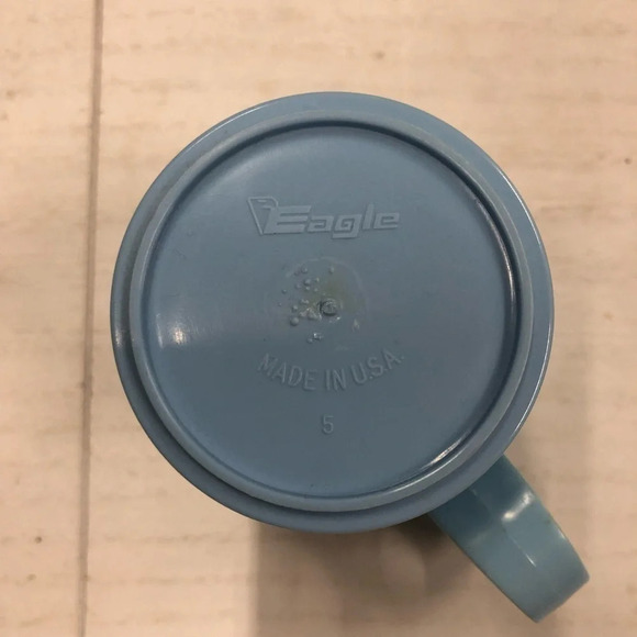 DISNEY MICKEY MOUSE CLUB Plastic MUG by Eagle 3.5" tall VTG Blue Kids Made n USA - Picture 5 of 9